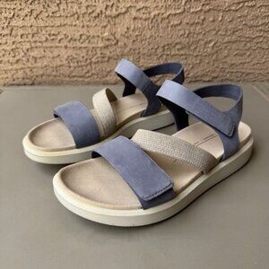 ECCO Flowt 2 Sandal Womens Size EU 38 (US 7-7.5) Blue Leather Strappy Outdoor